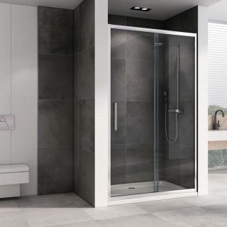 Душевая дверь ABBER Schwarzer Diamant AG30120H 120см хром